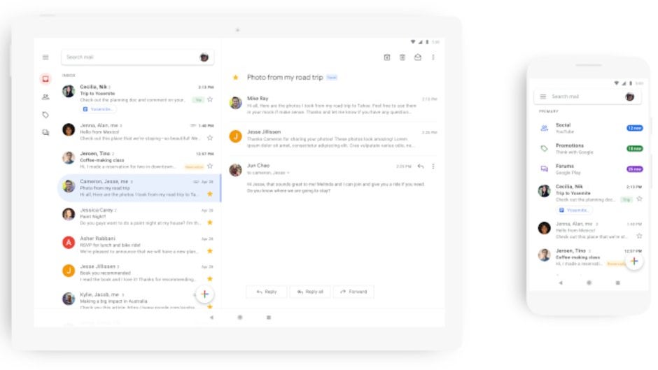 Google now rolling out new Material Theme design to Gmail mobile app