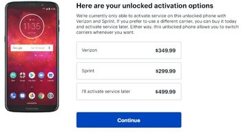 Get an unlocked Moto Z3 Play for as little as $300 ($200 off) with upfront activation