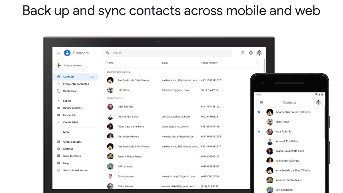 Google Contacts for Android update brings account switcher feature to the masses