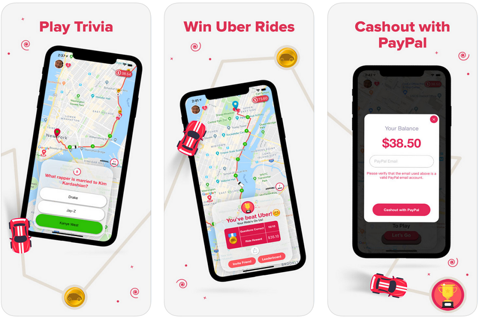 App gives Apple iPhone users a shot at free Uber rides and cash prizes