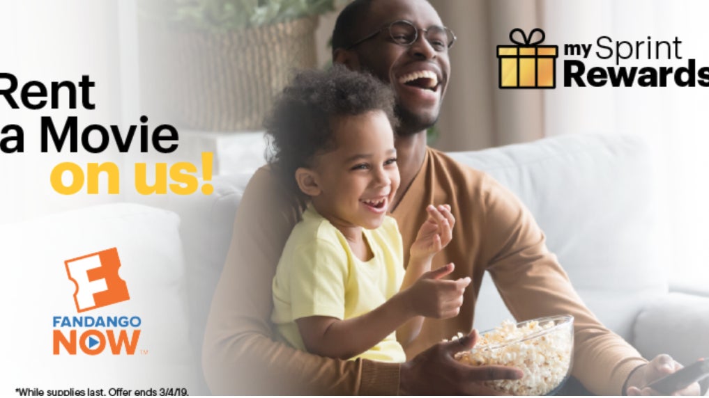 Sprint customers are offered free movie rentals from FandangoNOW