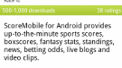 Score Mobile now available on Android Market, ESPN ScoreCenter coming soon