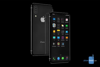 iPhone 11 running iOS 13 with Dark Mode envisioned in 3D renders