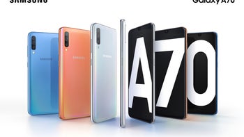 The Samsung Galaxy A70 is now official: big display and massive battery in tow