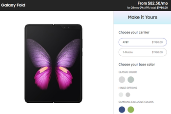 This Samsung web page will sell you the Galaxy Fold right now
