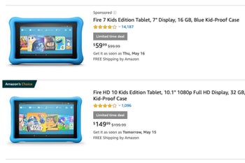 Amazon's popular Fire 7, HD 8, and HD 10 Kids Edition tablets are on sale for up to $50 off