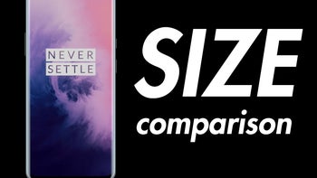 OnePLus 7 Pro size comparison versus the competition