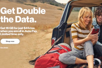 Verizon kicks off prepaid promotion that offers double the data and up to 16GB for $45