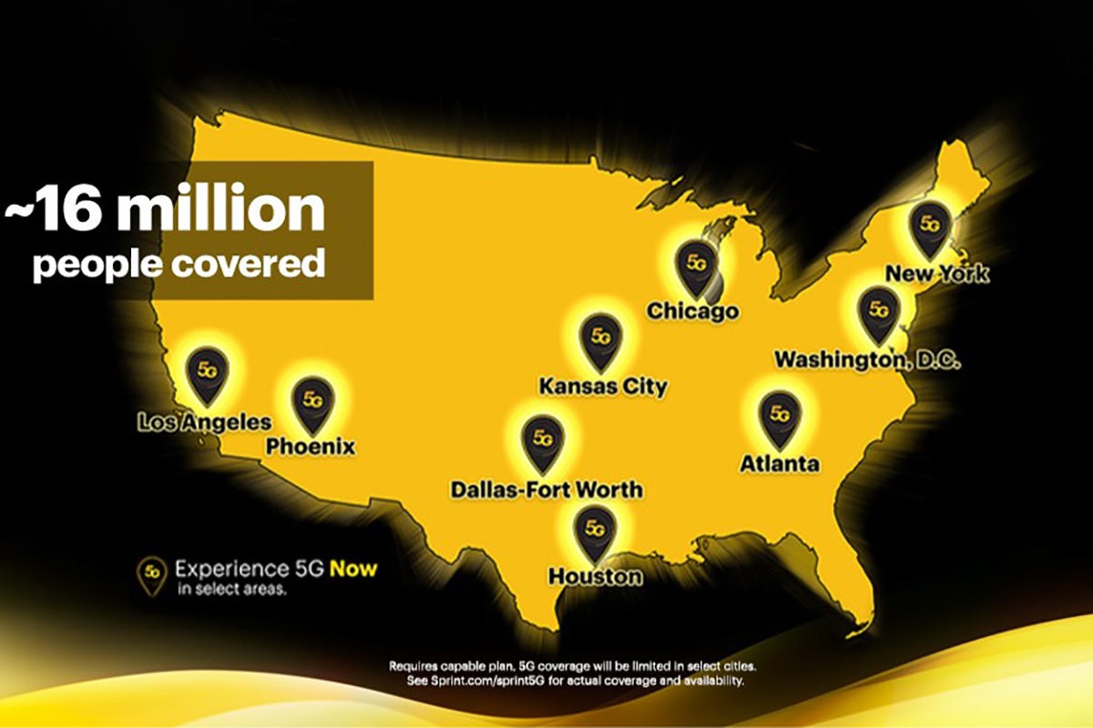 Sprint 5G network coverage map which cities are covered? PhoneArena