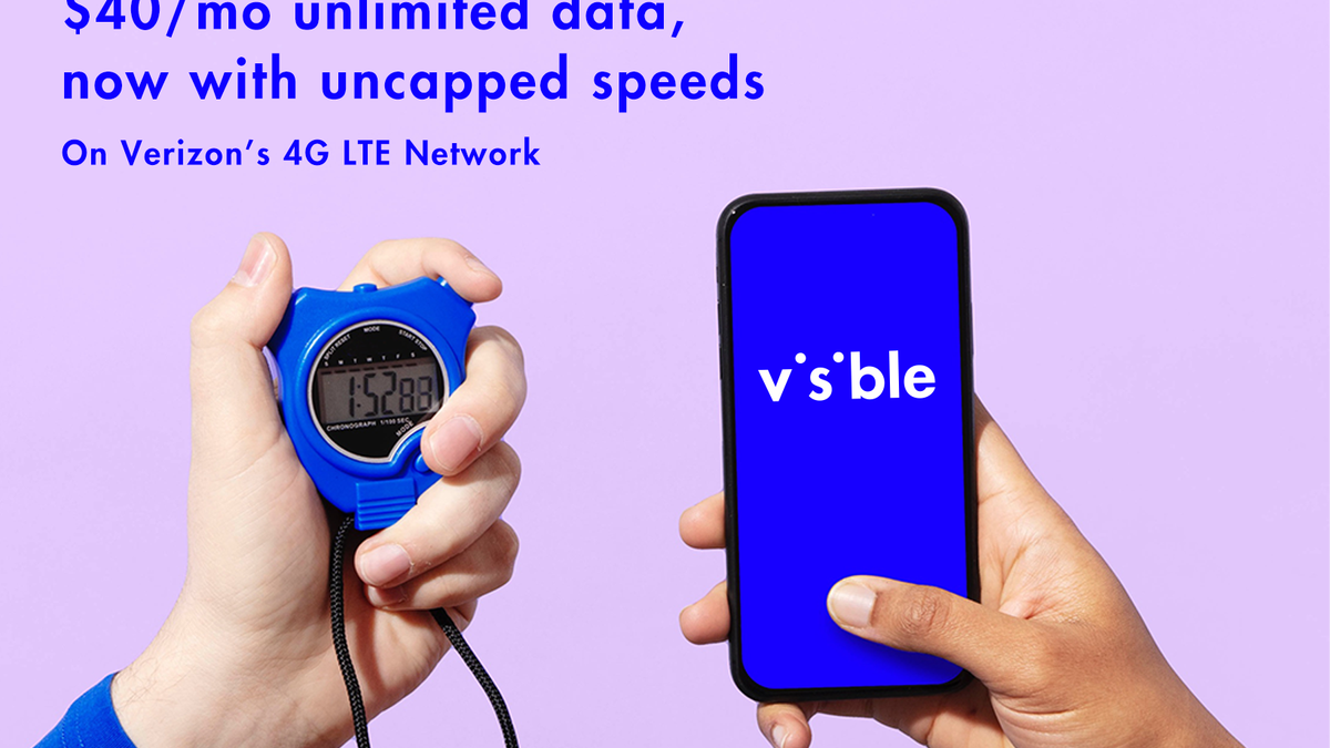 Verizon's Visible now offers uncapped data at no extra cost, but only for a limited time