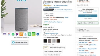 Second-gen Amazon Echo hits new all-time low price in Prime deal of the day