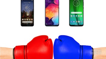 Galaxy A50 vs Moto G7 vs Pixel 3a, battle on the carriers' midrange hill