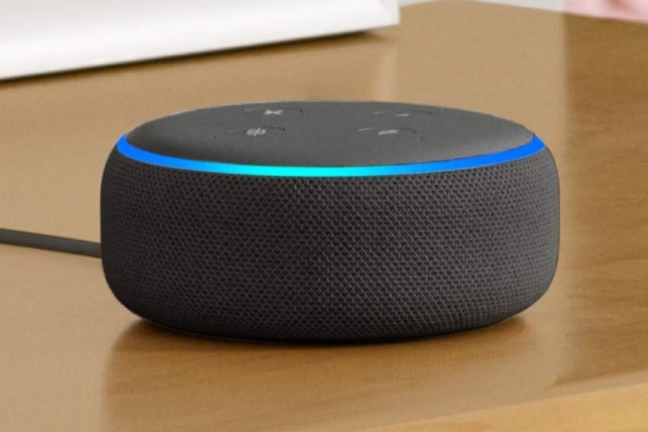 Image showcasing Amazon's Echo Dot is priced at an all time low - PhoneArena