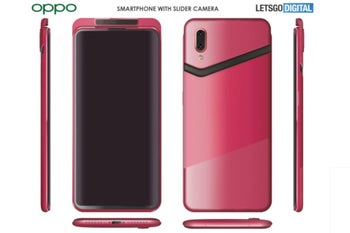 Oppo receives another patent for a phone with a camera slider
