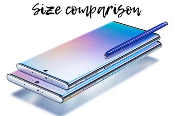 Galaxy Note 10 & Note 10+ size comparison vs Galaxy S10+, S10, OnePlus 7 Pro, iPhone XS/XS Max, Pixel 3