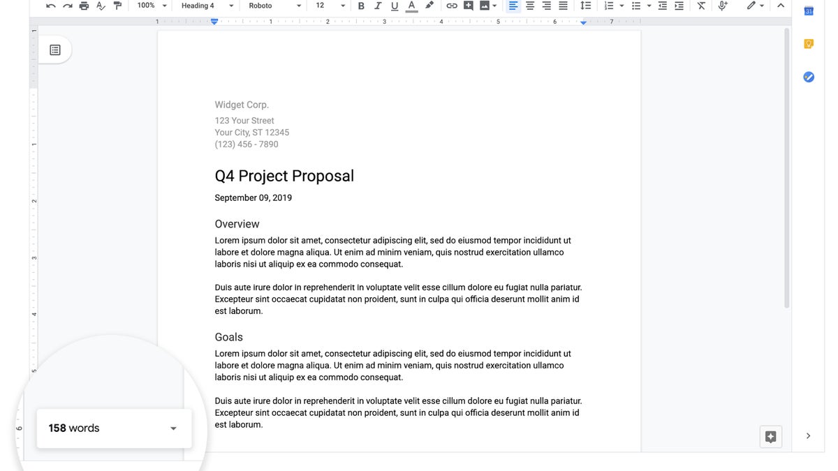 Google Docs update lets users view word count while typing