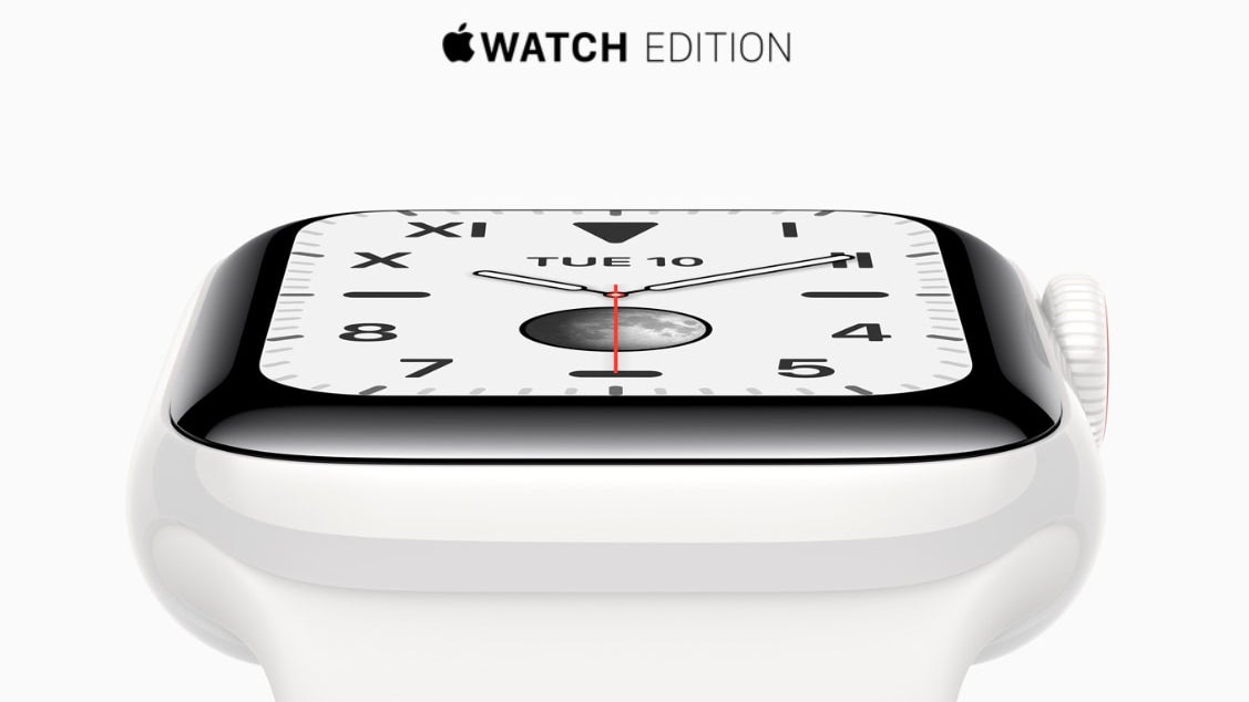 Titanium & Ceramic Apple Watch Series 5 models include extra Sport Band in box