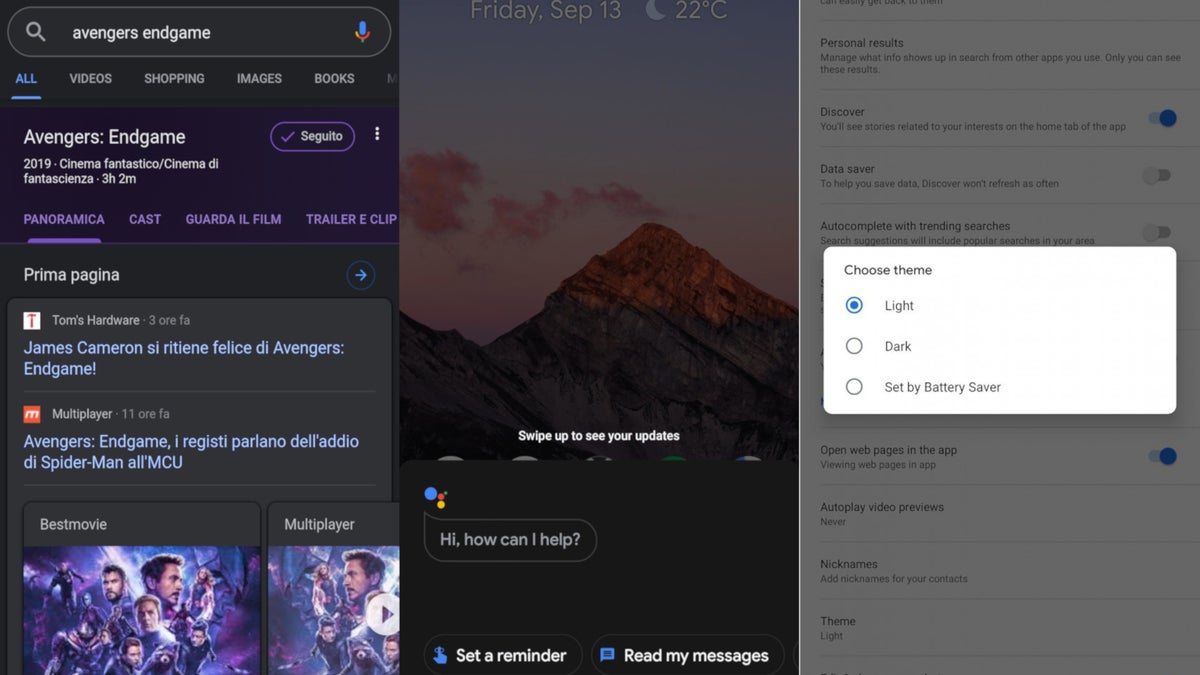 Dark mode is now rolling out to Google Assistant and Google app