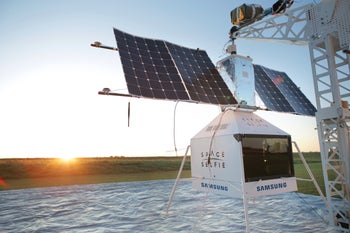Samsung's "technological feat" literally crashes down from the sky