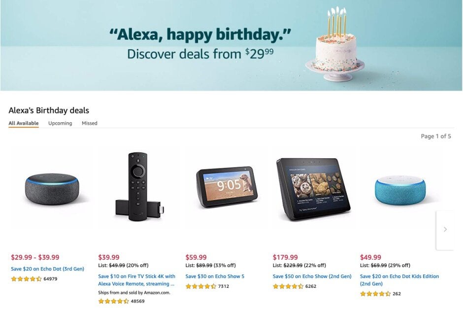 amazon deals on alexa