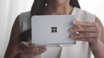 Dual-screened Surface Duo gets photo opp with Microsoft's CEO Nadella