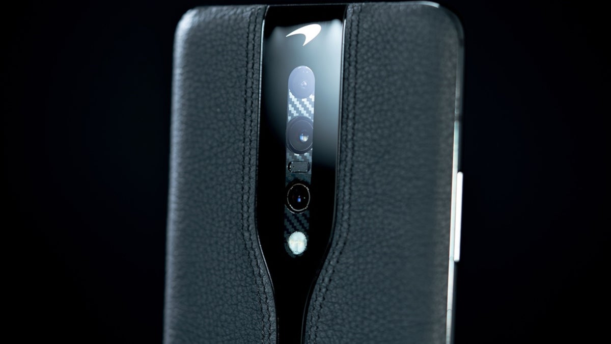 OnePlus' invisible camera phone concept looks marvelous in black leather