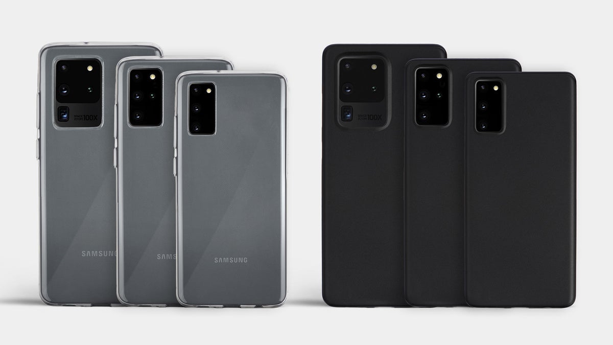 These are Galaxy S20, Plus, and Ultra wrapped in thin cases up for pre-order