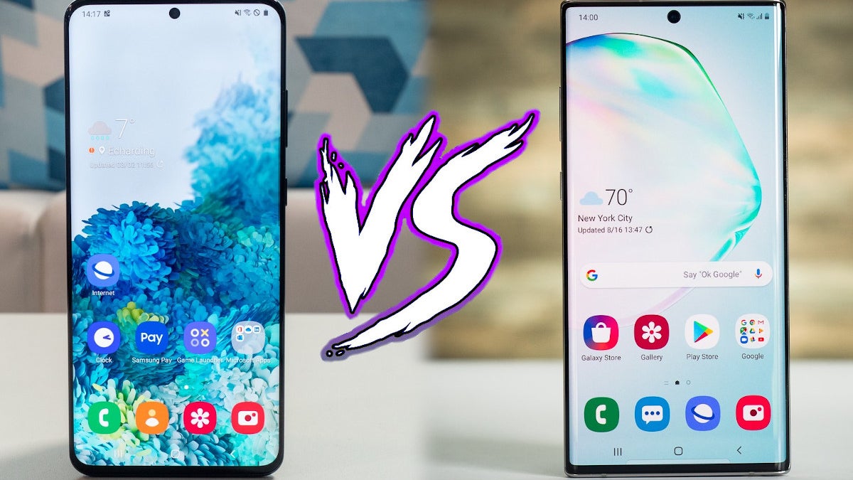 Samsung Galaxy S Ultra 5g Vs Note 10 Specs Size And Design Comparison Phonearena