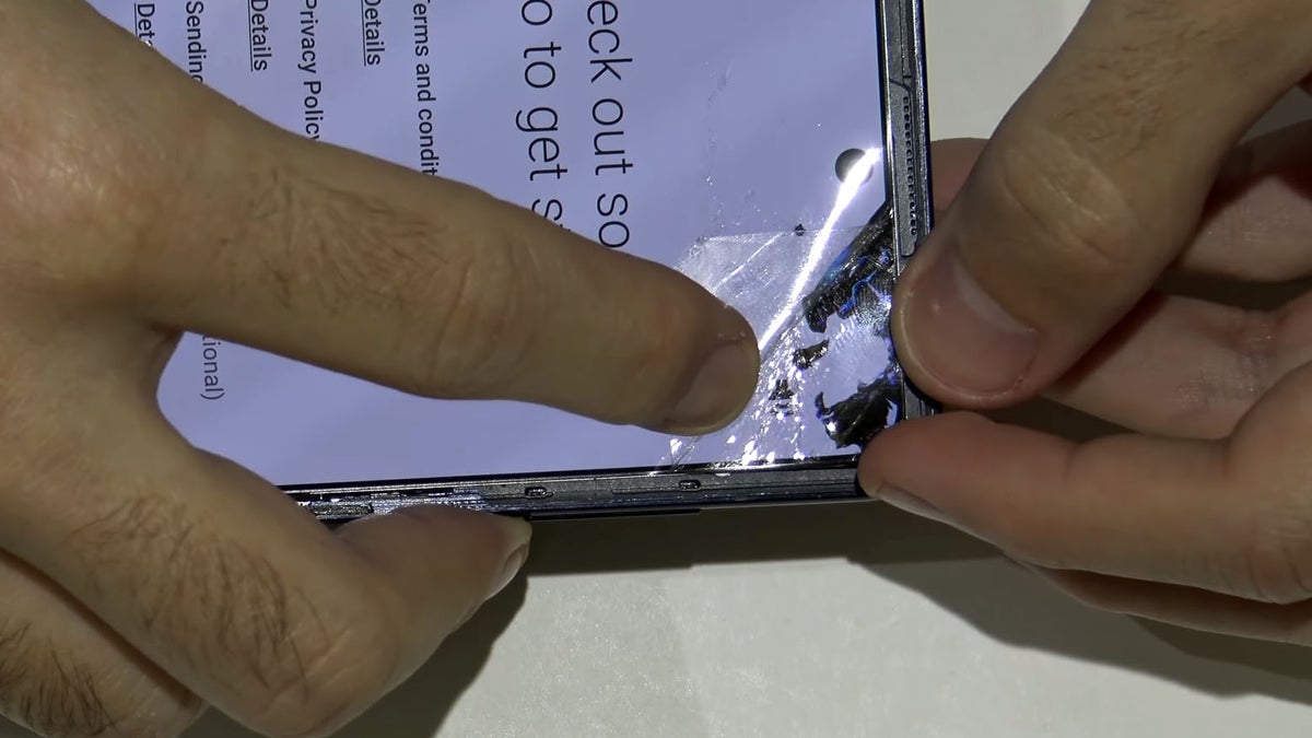 What is the protective film on Galaxy Z Flip4 and Galaxy Z Fold4?