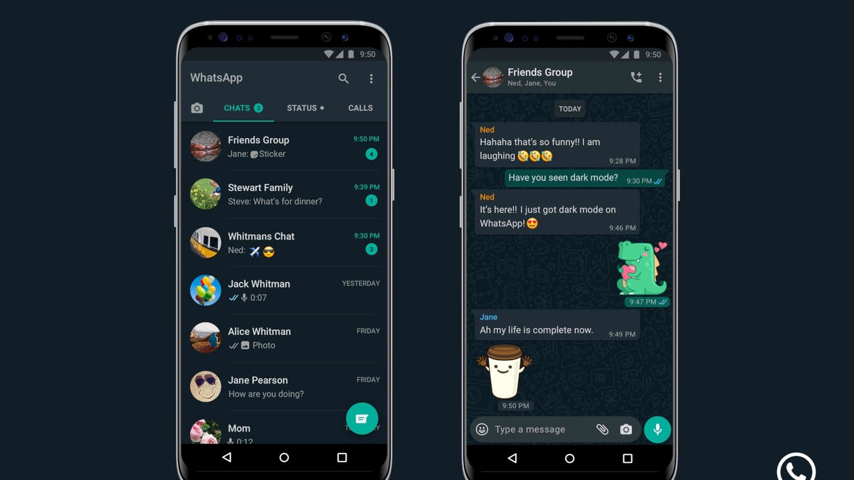 Dark mode now rolling out to WhatsApp on Android and iOS