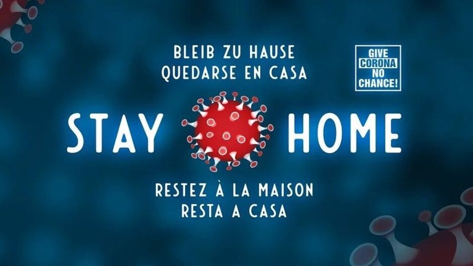 Telecoms want you to stay home, show a “stay home” message on phones