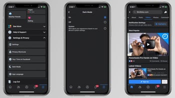 Leaked screenshots show dark mode for Facebook on iOS devices