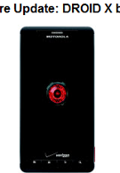 Upgrade for DROID X on the way to repair minor bugs