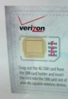 Verizon's LTE SIM card spotted flashing its 4G logo