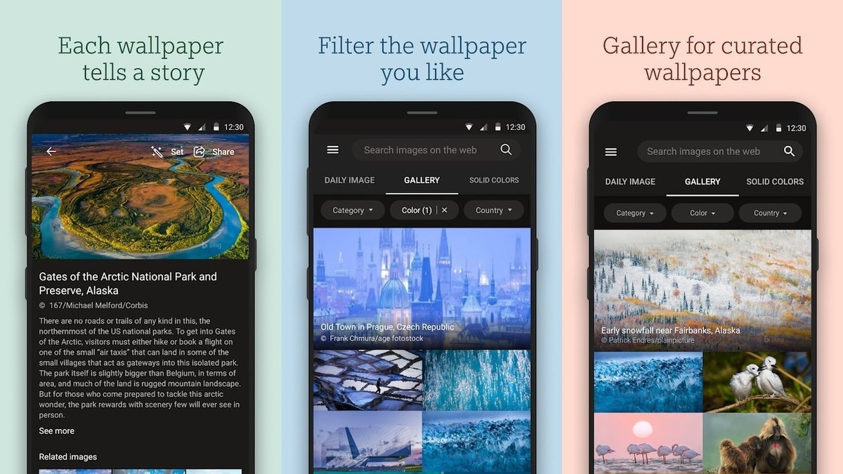 Microsoft's newest Android app Bing Wallpapers features 10 years worth of  images - PhoneArena