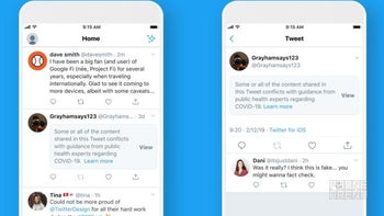 Twitter now labels misleading COVID-19 information