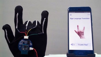 A high-tech glove paired with a smartphone can translate sign-language