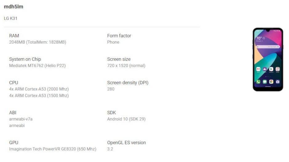 LG's next mid-range smartphone shows up on Google Play Console