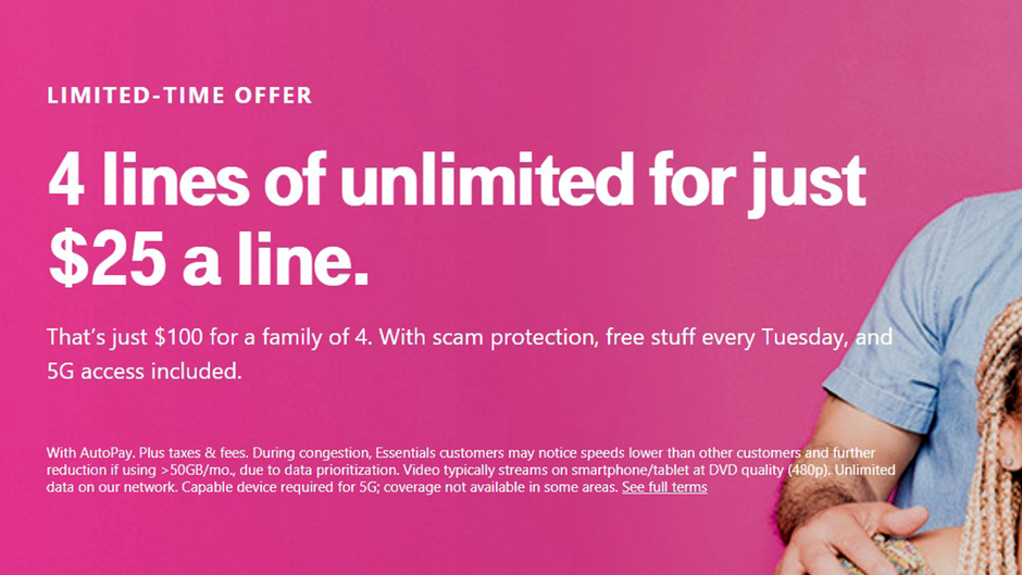 Before folding Sprint, T-Mobile unveils the best unlimited 5G plan