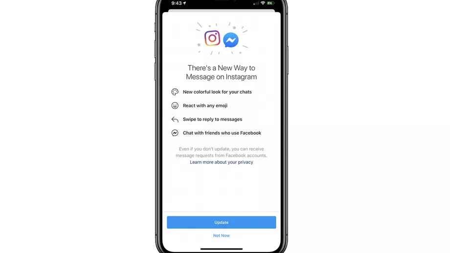 Facebook has started merging Instagram and Messenger chats