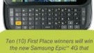 Movie tie-in and sweepstakes may point to the Samsung Epic 4G's release