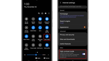 Samsung Internet 13.0 introduces new High contrast mode usability, expandable bar