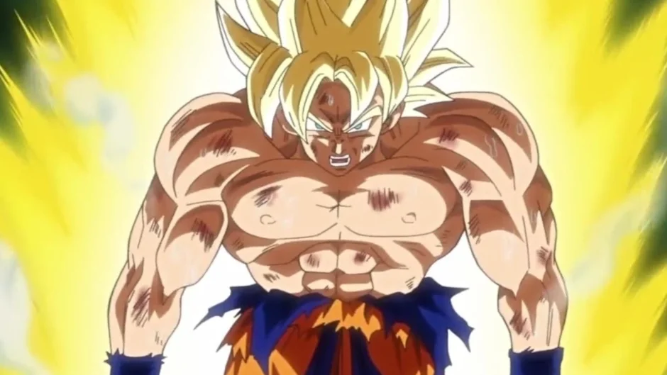 Goku Goes Super Saiyan 2 For The First Time 