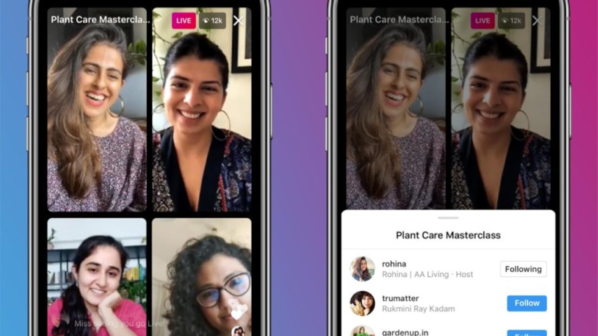 Instagram introduces Live Rooms, lets up to four people to go live