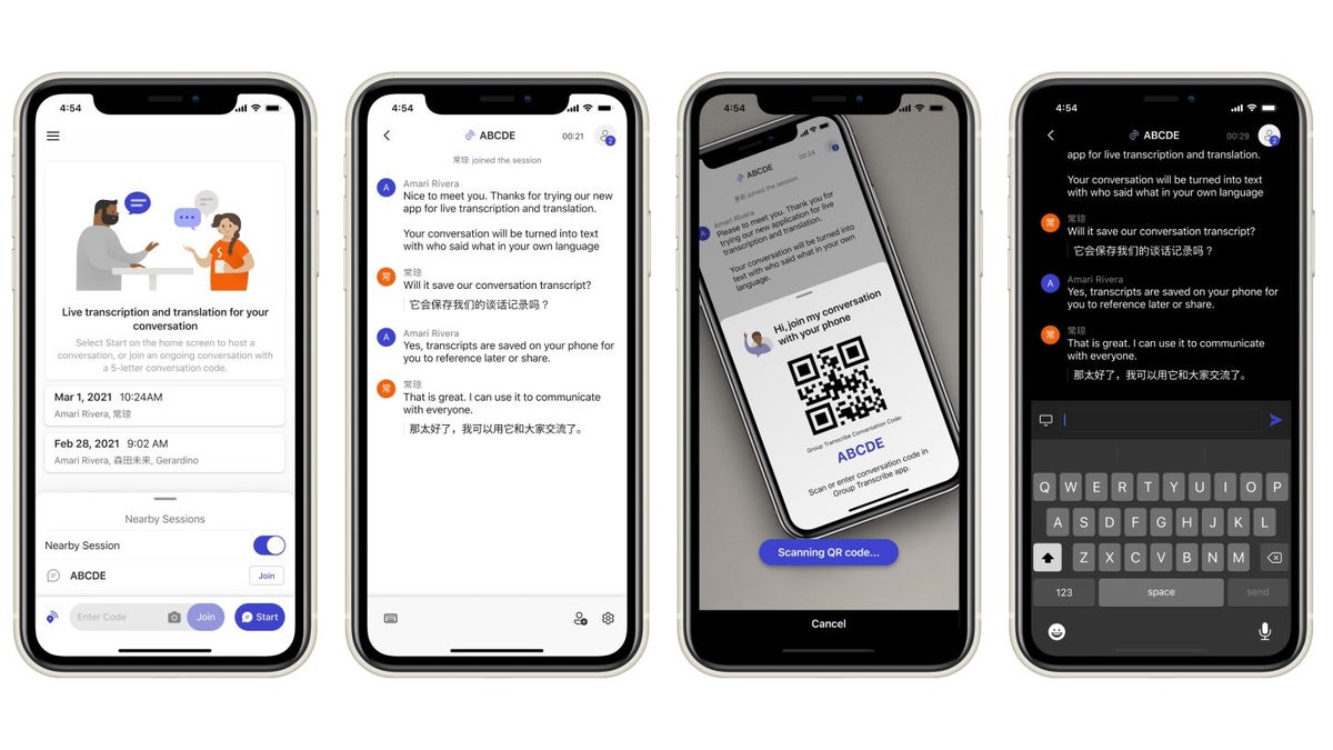 Group Transcribe uses AI magic to take notes during a meeting