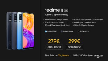 Realme 8 Pro is unveiled with Samsung's 108MP camera sensor
