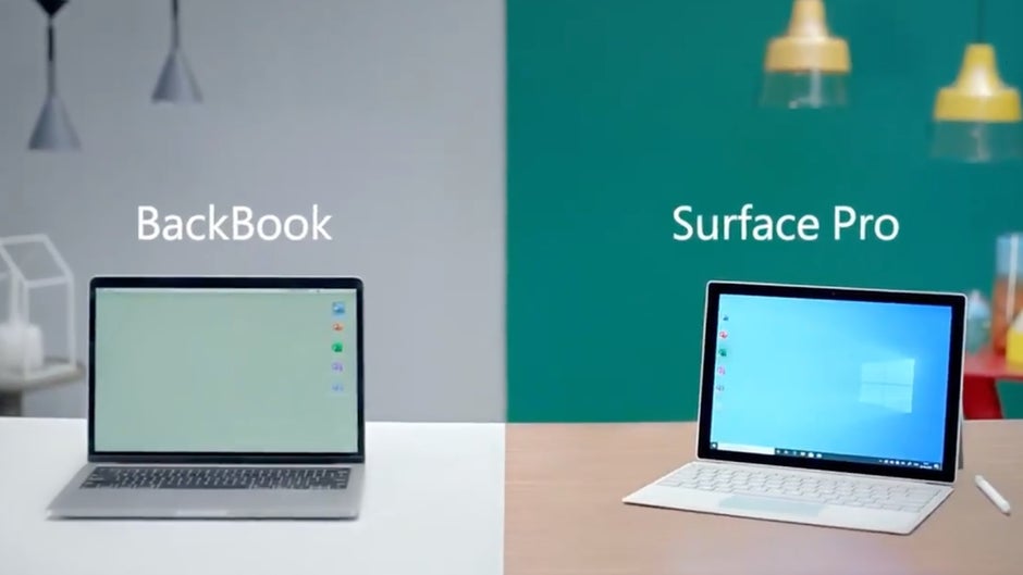 Microsoft's most recent Surface Pro advertisement taunts Apple's BackBook... stand by, what? 