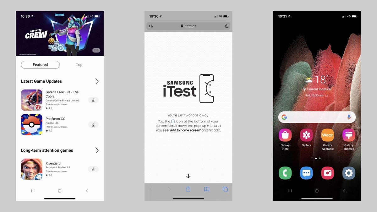 Samsung's iTest app turns your iPhone into a Galaxy with Android teaser