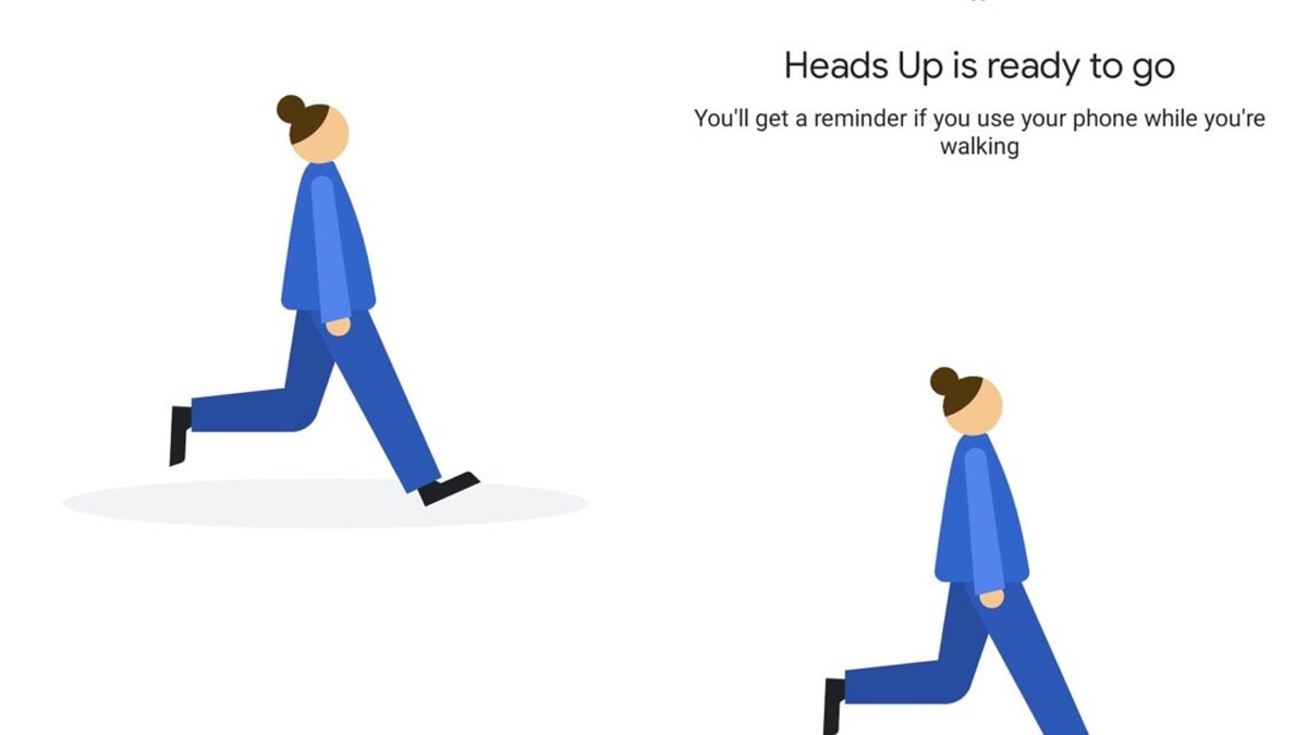 'Heads Up' is the Android feature which will help you not get run over by a car