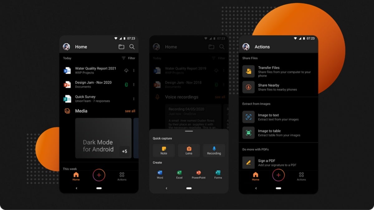 Microsoft's all-in-one Office app for Android gets the dark mode treatment (yes, in 2021)